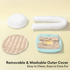 Lit donut pour chien et chat en fausse fourrure de lapin duveteux et chaud