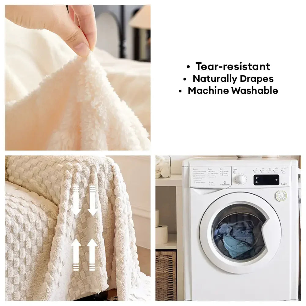 Couverture de canapé en velours jacquard moelleux, épaisse et résistante aux rayures.