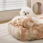 Oreiller lit pour chien en peluche moelleuse confortable pour un sommeil profond