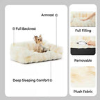 Canapé pour chat en peluche épaisse et douillette apaisante