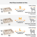 Lit orthopédique pour chien avec coussin moelleux à rayures luxe et confort