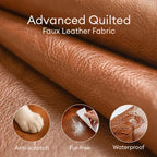 Siège pour animaux de compagnie et transporter de voiture en cuir artificiel deluxe, console centrale de sécurité 3-en-1.