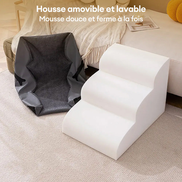 Escaliers pour chien réglables doux antidérapants et lavables avec rampe douce