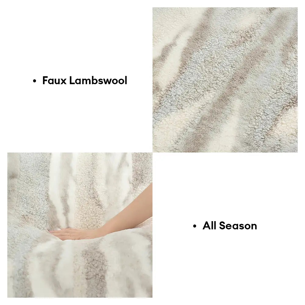 Lit pour chien large en fausse laine d’agneau artistique chaud résistant aux griffures et confortable pour un sommeil profond