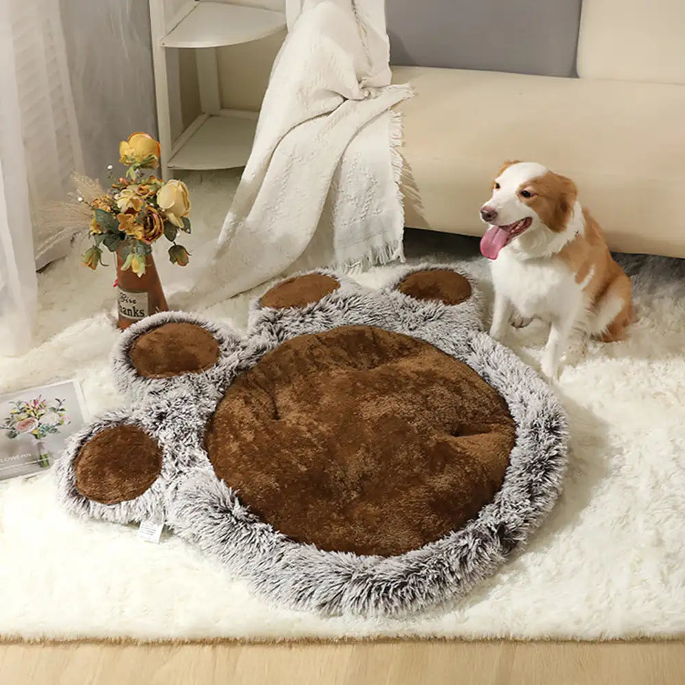 Tapis pour animaux en peluche ours moelleux confortable grand espace pour chien