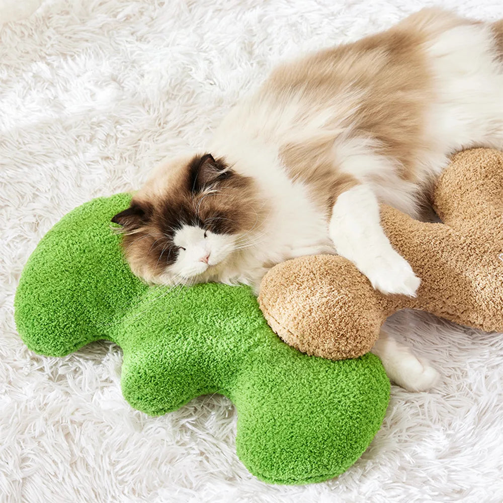 Coussin jouet pour chien en forme d’os avec couineur