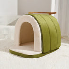 Caverne pour chat et chien chaude et douillette style grotte pour un sommeil profond