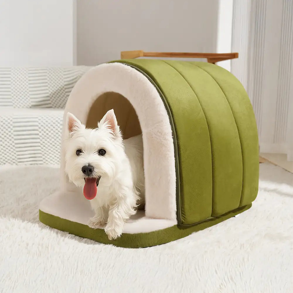 Caverne pour chat et chien chaude et douillette style grotte pour un sommeil profond