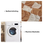 Housse de canapé en velours à carreaux matelassée et antidérapante