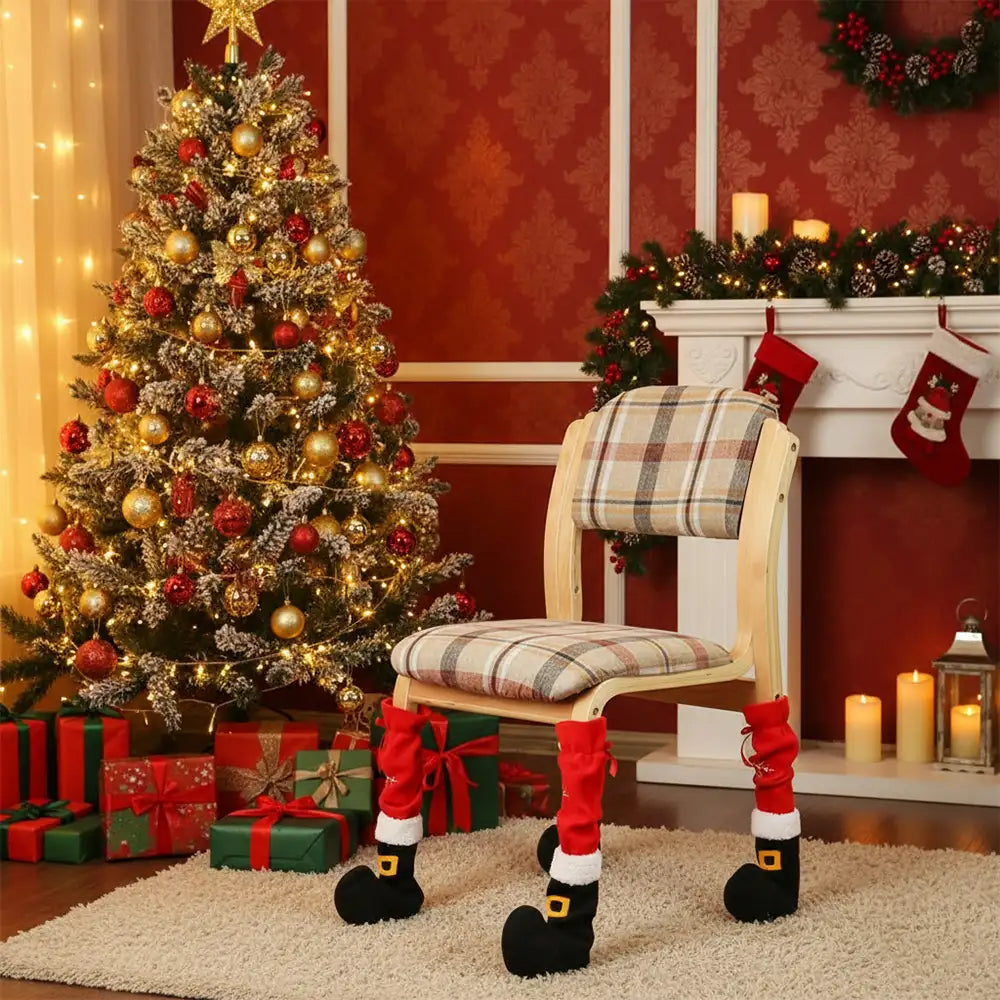 Couvre-pieds de chaise de décoration de Noël