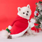 Cape en peluche chaude pour chien avec chapeau de Noël Santa Pet