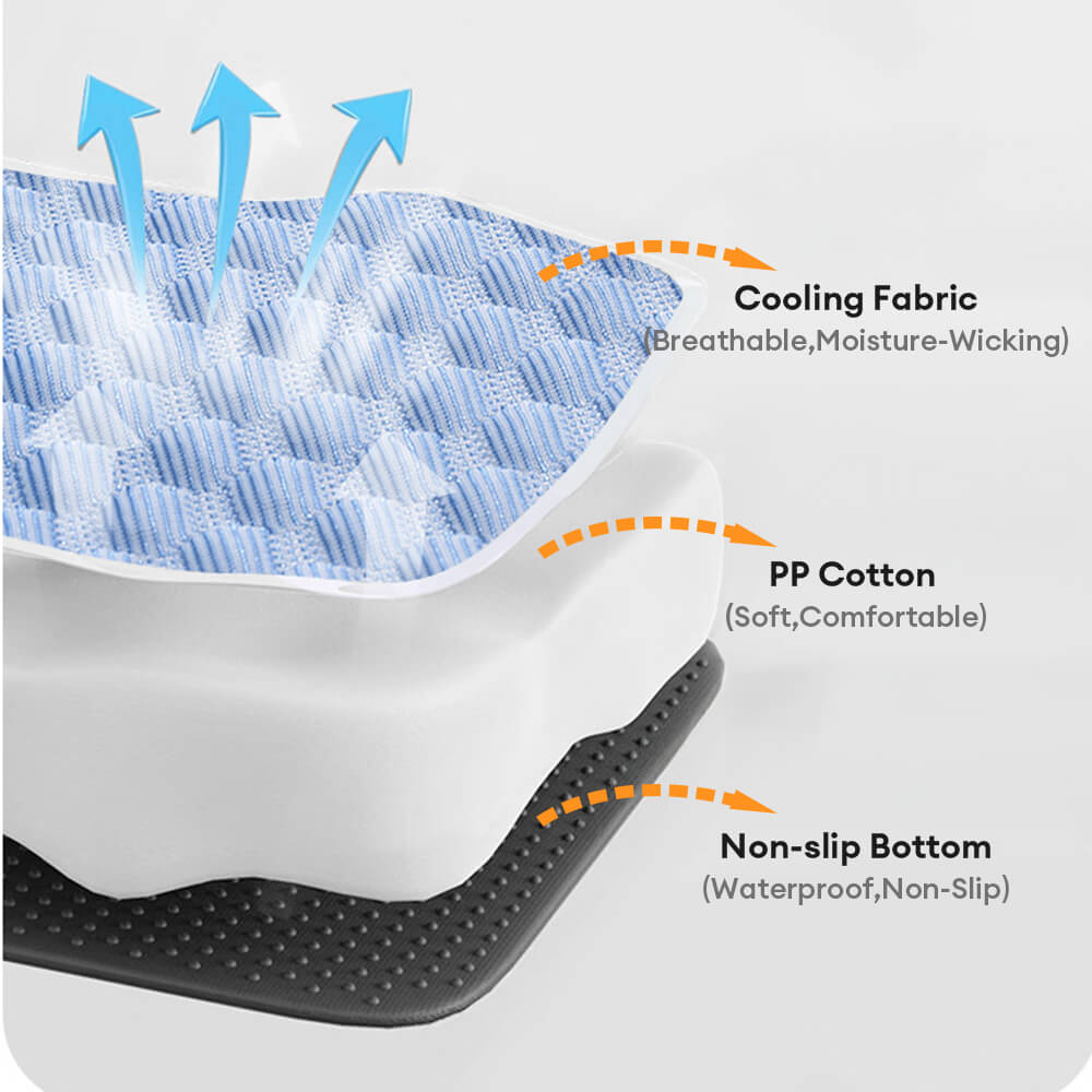 Lit pour chien ovale en forme de donut confort rafraîchissant surélevé