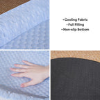 Lit pour chien ovale en forme de donut confort rafraîchissant surélevé