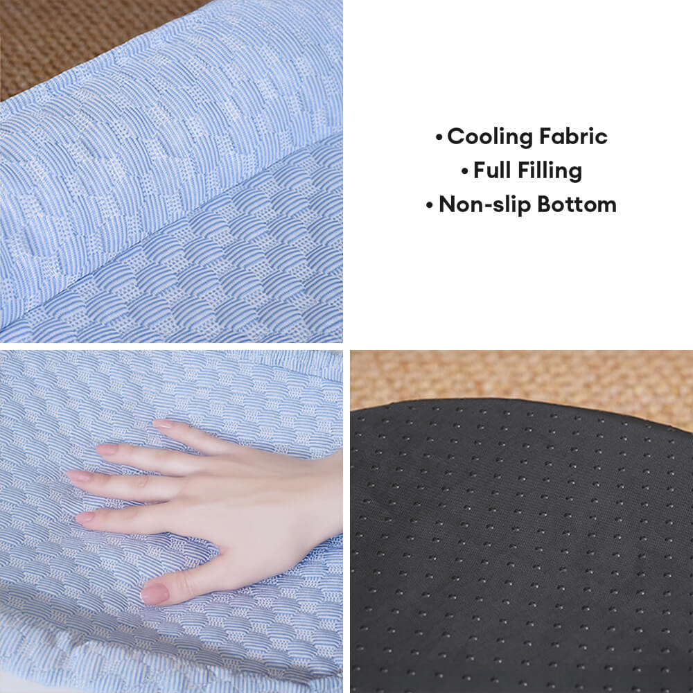 Lit pour chien ovale en forme de donut confort rafraîchissant surélevé