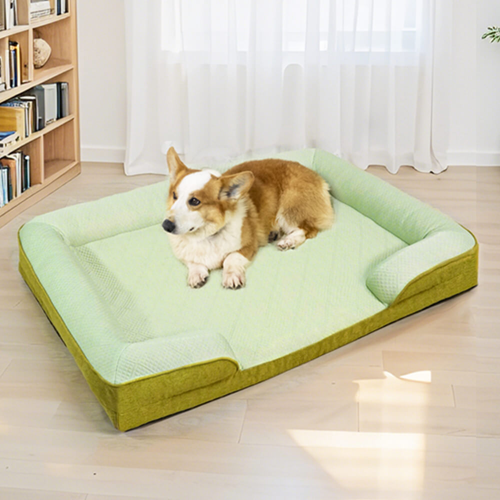 Canapé lit orthopédique rafraîchissant lavable pour grand chien