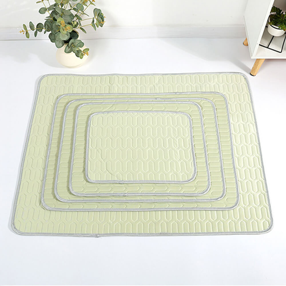 Tapis rafraîchissant lavable antidérapant respirant en soie glacée pour chien et chat