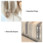 Housse de canapé en chenille rayée résistante aux égratignures tendance