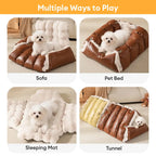 Lit pour chien en simili cuir vintage convertible siège de voiture multifonction