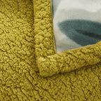 Ensemble de draps réversibles en velours de lait et sherpa à imprimé floral