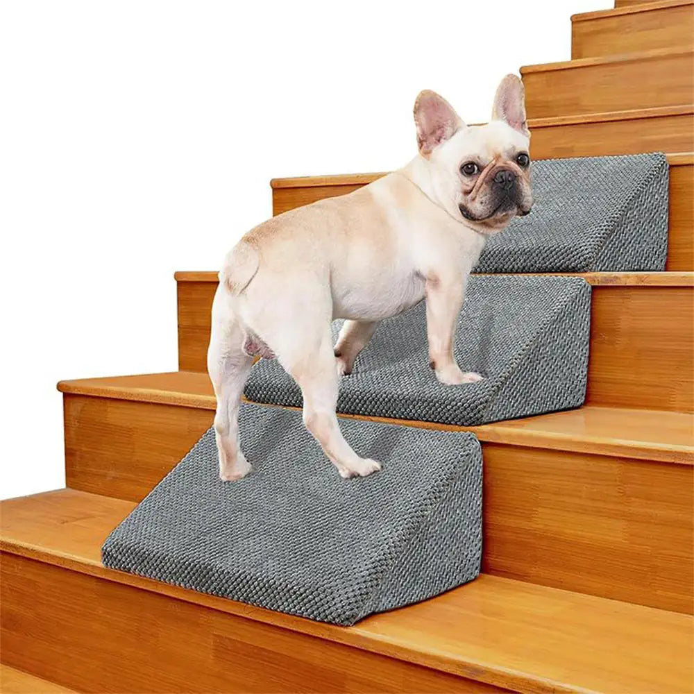 Rampes d'escalier modulaires en mousse pour chiens avec fixation Velcro