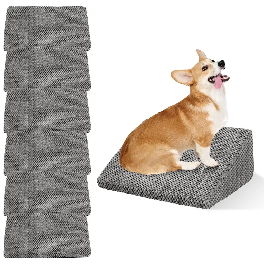 Rampes d'escalier modulaires en mousse pour chiens avec fixation Velcro