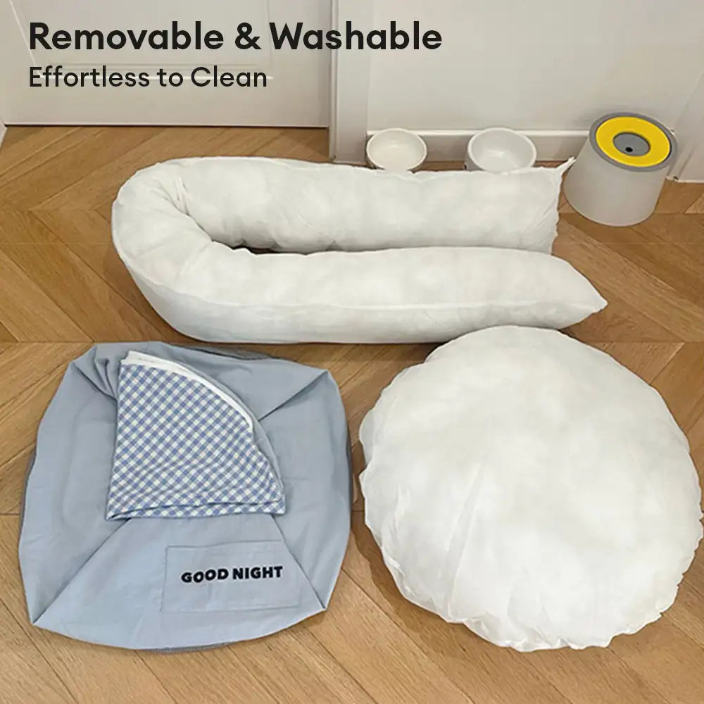 Bonne nuit lit apaisant pour chien avec sommeil profond et jouet ours