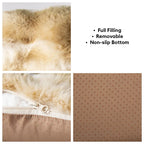 Canapé lit en peluche confortable pour chiens et chats tie dye jungle secret