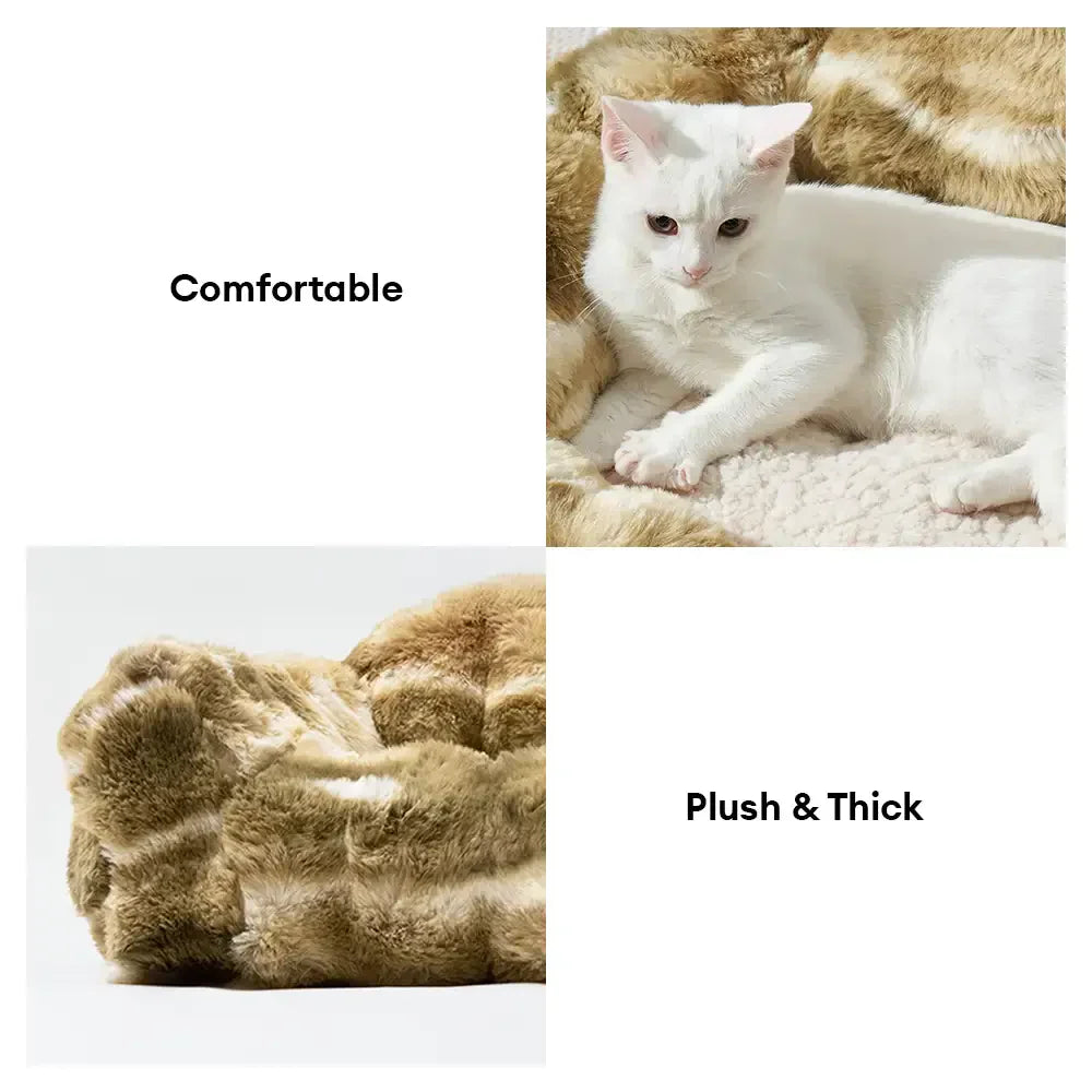 Canapé lit en peluche confortable pour chiens et chats tie dye jungle secret