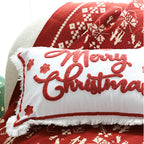 Coussin décoratif pour canapé lombaire pour la maison motif joyeux Noël
