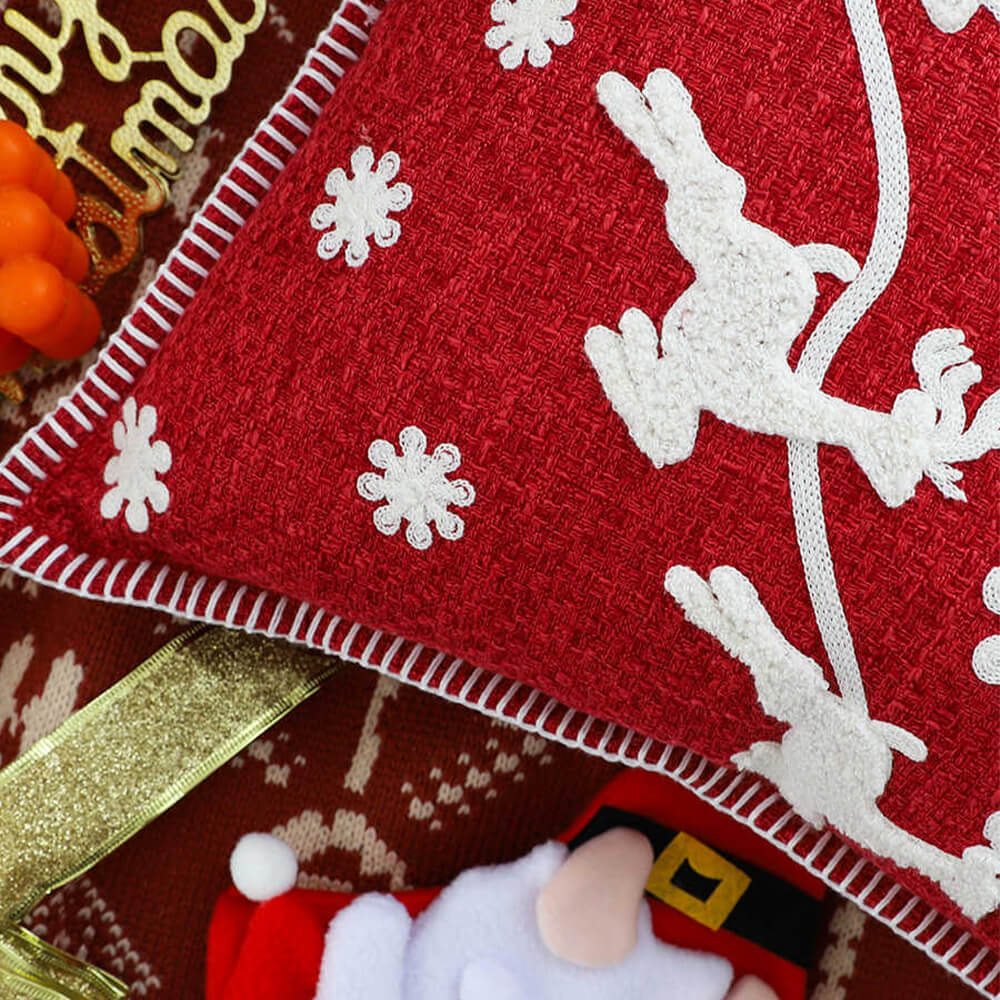 Coussin décoratif pour canapé lombaire pour la maison motif joyeux Noël