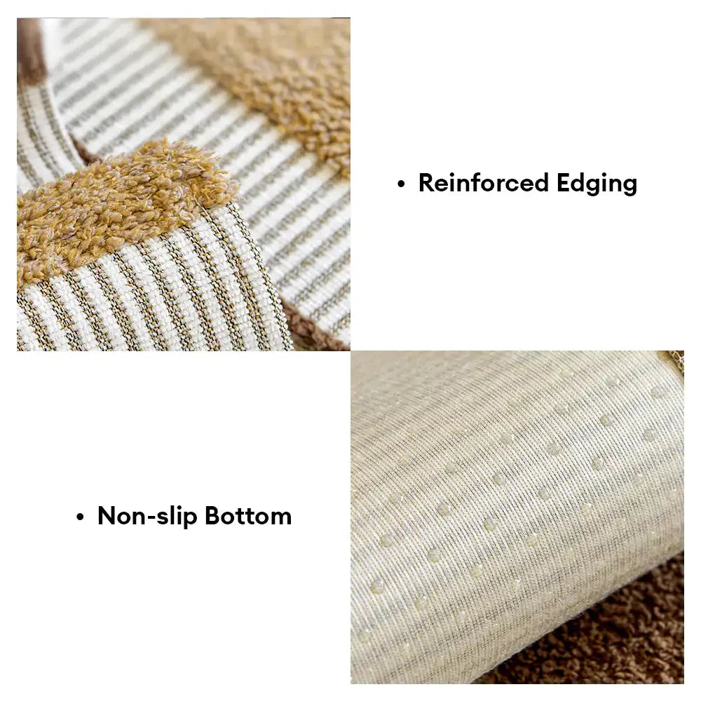 Couvre-canapé antidérapant en chenille résistant aux rayures, de style moderniste du milieu du siècle.