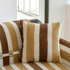 Couvre-canapé antidérapant en chenille résistant aux rayures, de style moderniste du milieu du siècle.