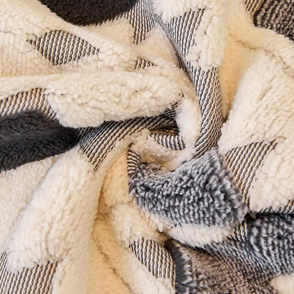 Couvre-canapé moderne géométrique épais en peluche anti-rayures et antidérapant