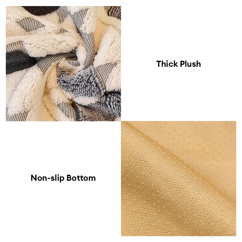 Couvre-canapé moderne géométrique épais en peluche anti-rayures et antidérapant