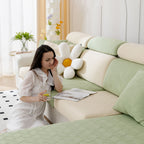 Housse de canapé extensible en soie glacée résistante à l’eau et aux taches