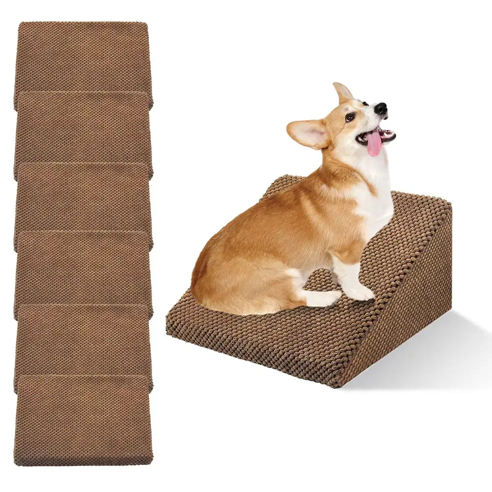 Rampes d'escalier modulaires en mousse pour chiens avec fixation Velcro