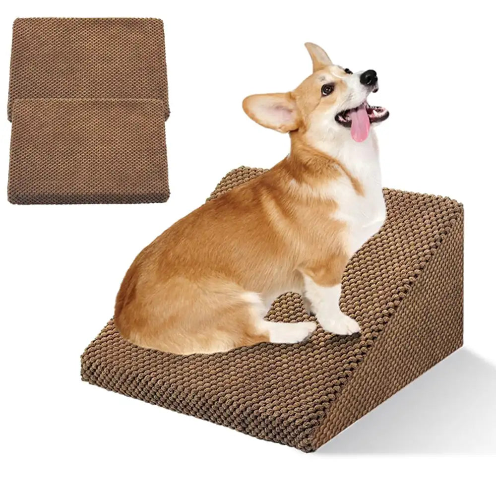 Rampes d'escalier modulaires en mousse pour chiens avec fixation Velcro