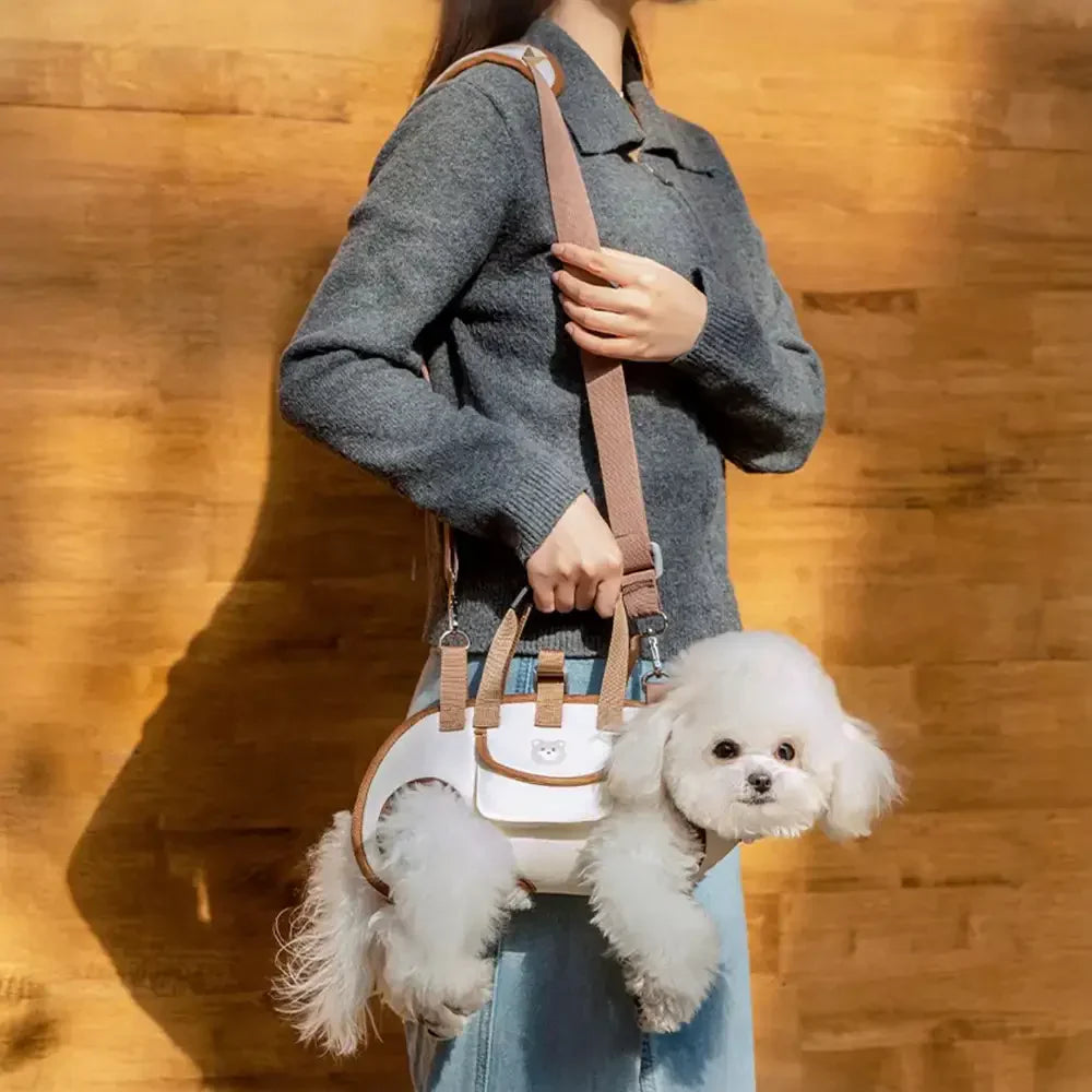 Sac à dos pour petits chiens de transport croisé portable et multifonctionnel