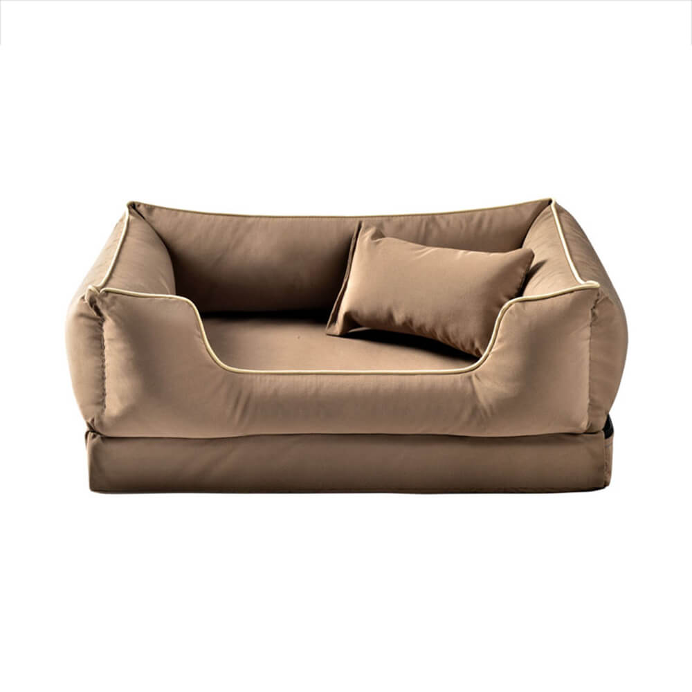 Lit pour chien style nordique imperméable anti-rayures lavable avec coussin