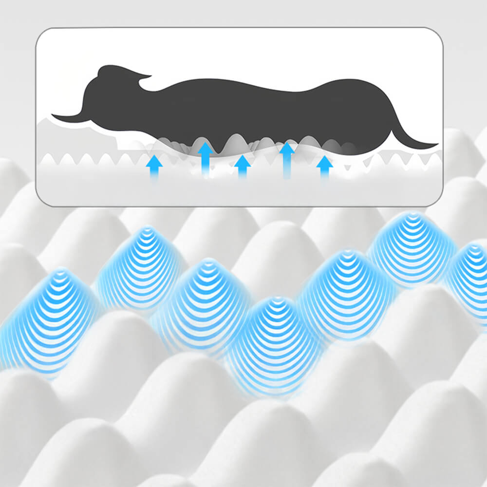 Lit orthopédique pour chien en tissu technique étanche et résistant aux rayures