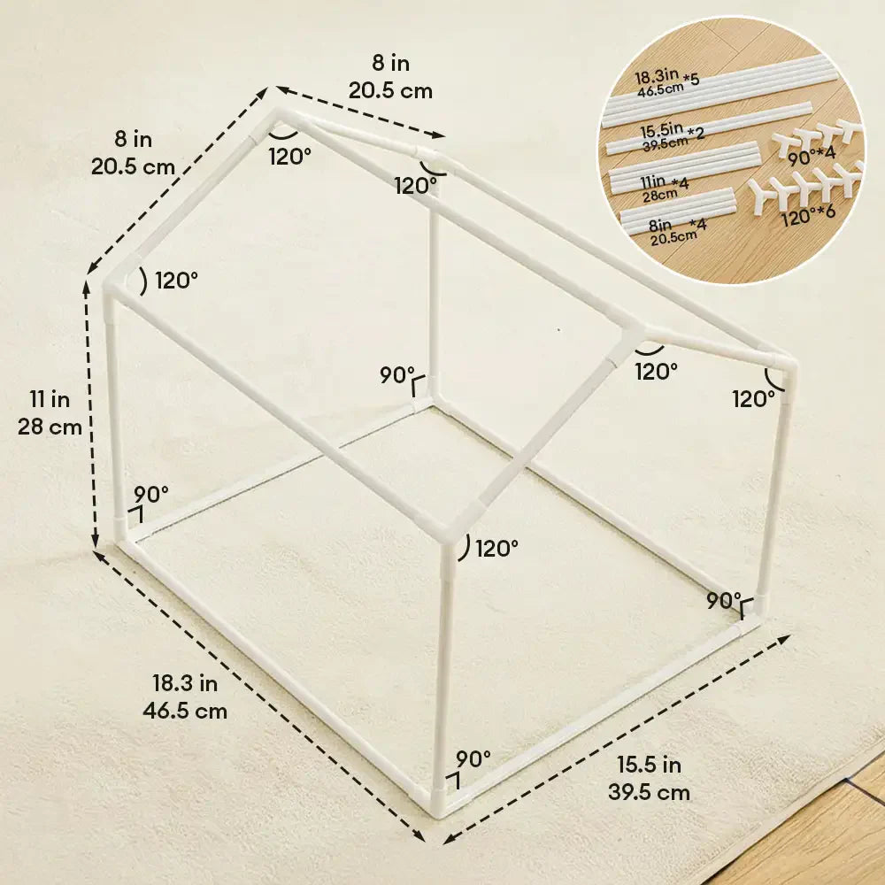 Lit pour chien et chat en forme de cave en plaid rétro chaleureux et douillet - Maison rétro
