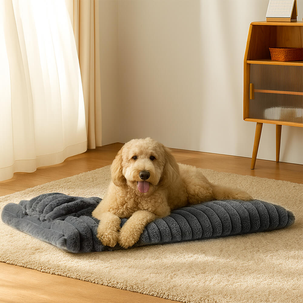 Coussin épais en peluche douillet pour chien avec oreiller apaisant