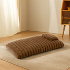 Coussin épais en peluche douillet pour chien avec oreiller apaisant