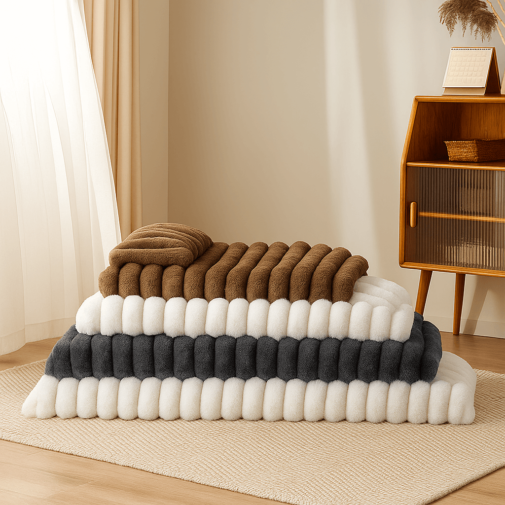 Coussin épais en peluche douillet pour chien avec oreiller apaisant