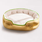 Lit pour chien rond en peluche chaud et confortable pour un sommeil douillet
