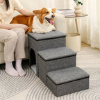 Escalier pour chien pliable multifonction portable avec espace de rangement et maisonnette