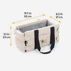 Siège auto pour animaux en similicuir imperméable console centrale portable pour voyages