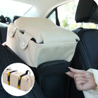 Siège auto pour animaux en similicuir imperméable console centrale portable pour voyages