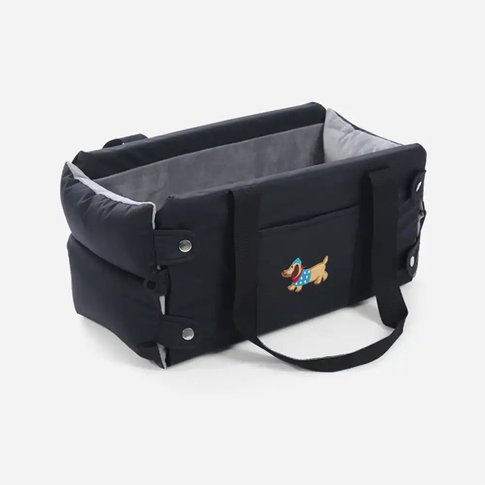 Siège auto pour animaux en similicuir imperméable console centrale portable pour voyages