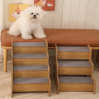 Rampe d’escalier pour chien en bois massif antidérapante et sécurisée